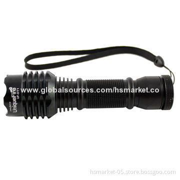 Promotional Outdoor LED Torch, Cree XM-L T6 LED, 1100lm, Rechargeable 1x 18650 Aluminum Lamp BodyNew